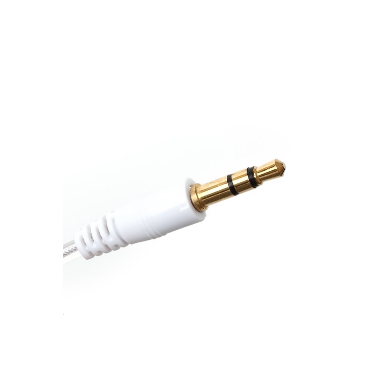 1M 3.5mm Male to Male Transparent Aux Audio Cable for iPhone MP3 MP4 - White-2
