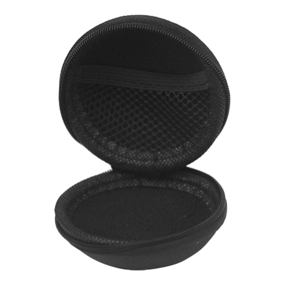 Bolsa de Caixa de Transporte de Forma de Esfera Para Fones de Ouvido MP3 Mp3 - Preto