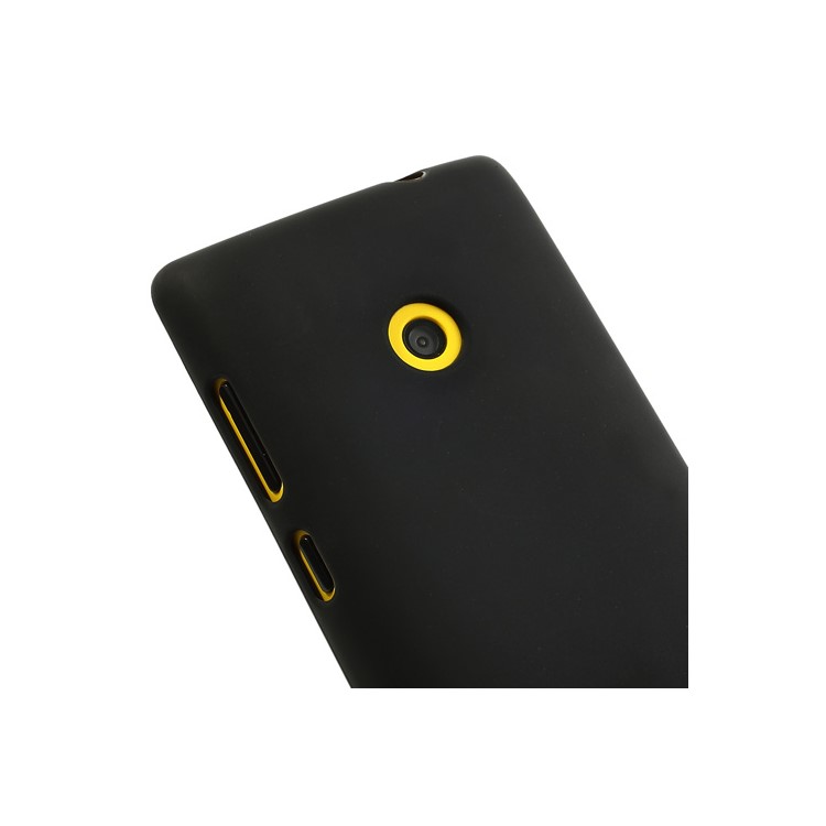 Black Matte Flexible Jelly TPU Case for Nokia Lumia 520-3