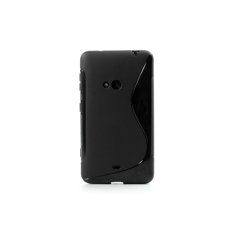 Black for Nokia Lumia 625 S-Curve Shape Gel TPU Case-2