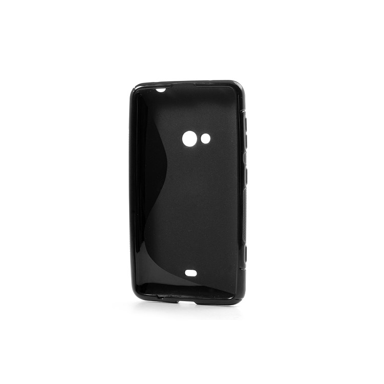 Black for Nokia Lumia 625 S-Curve Shape Gel TPU Case-3