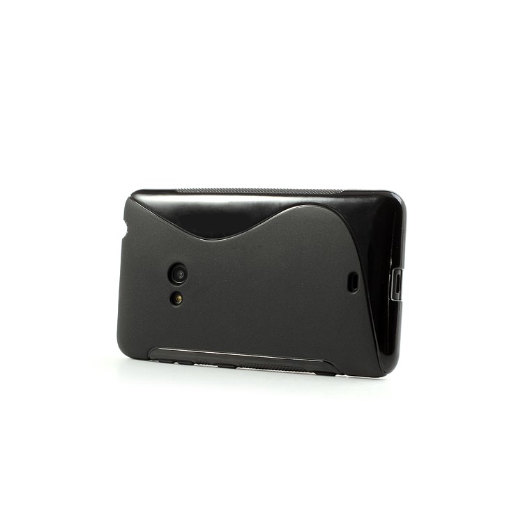 Black for Nokia Lumia 625 S-Curve Shape Gel TPU Case-4
