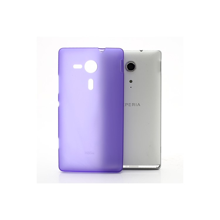 Double-side Matte Jelly TPU Case for Sony Xperia SP C5303 C5302 C5306 M35h - Purple-1