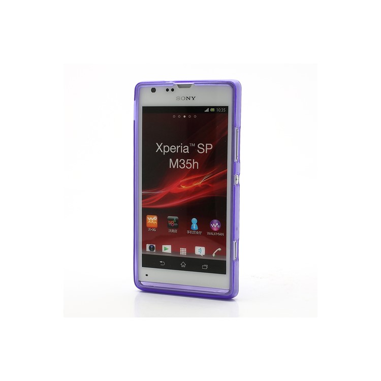 Double-side Matte Jelly TPU Case for Sony Xperia SP C5303 C5302 C5306 M35h - Purple-3