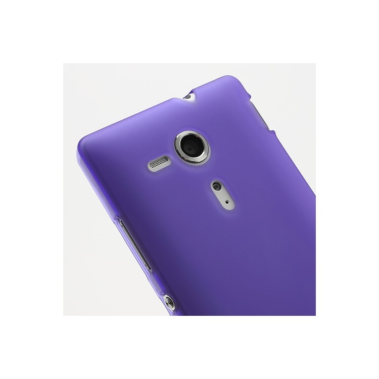 Double-side Matte Jelly TPU Case for Sony Xperia SP C5303 C5302 C5306 M35h - Purple-6
