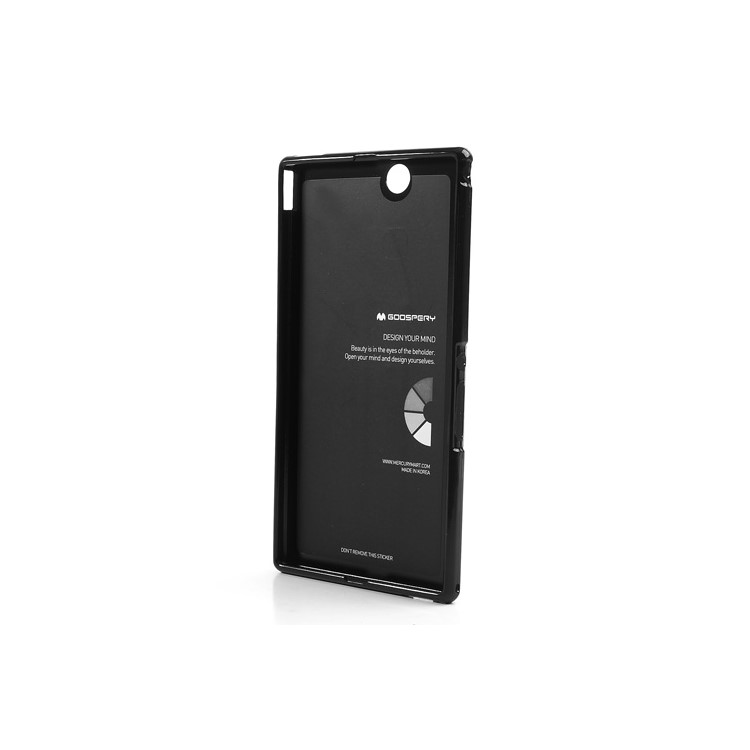 Mercury Glittery Powder TPU Gel Jelly Case for Sony Xperia Z Ultra C6806 C6802 C6833 - Black-5