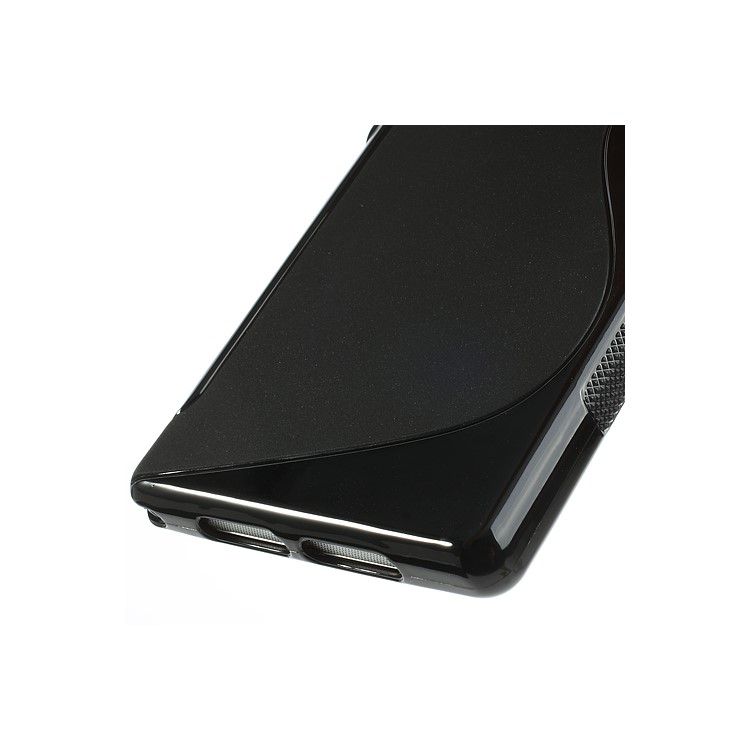 Black S Shape TPU Gel Case for Sony Xperia Z1 Honami C6906 L39h-5