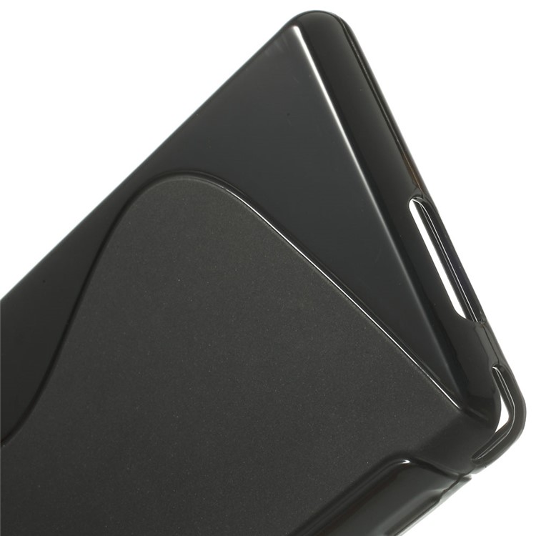 Black S Shape Gel TPU Case for Sony Xperia M2 D2303 / M2 Dual D2302-4