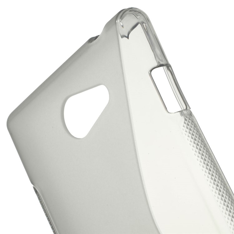 Grey S Shape Gel TPU Case for Sony Xperia M2 D2303 / M2 Dual D2302-5
