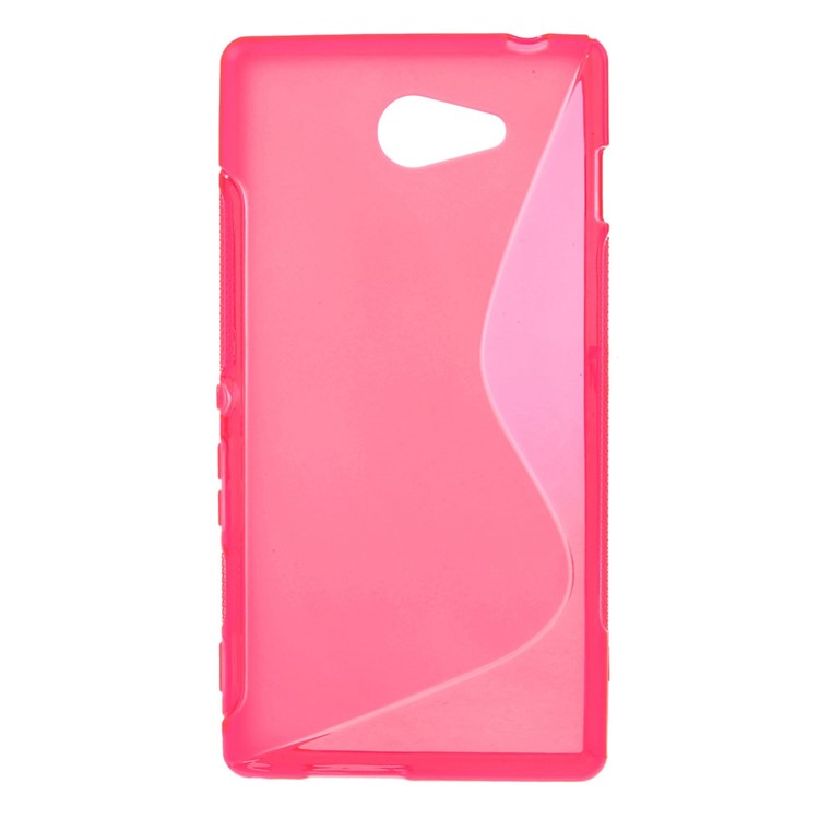 Rose S Shape Gel TPU Cover for Sony Xperia M2 D2303 / M2 Dual D2302-1