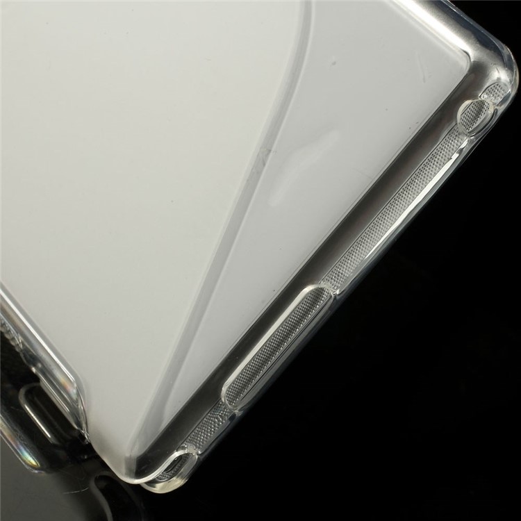 Transparent S Shape TPU Back Shell for Sony Xperia M2 D2306 / M2 Dual D2302-5