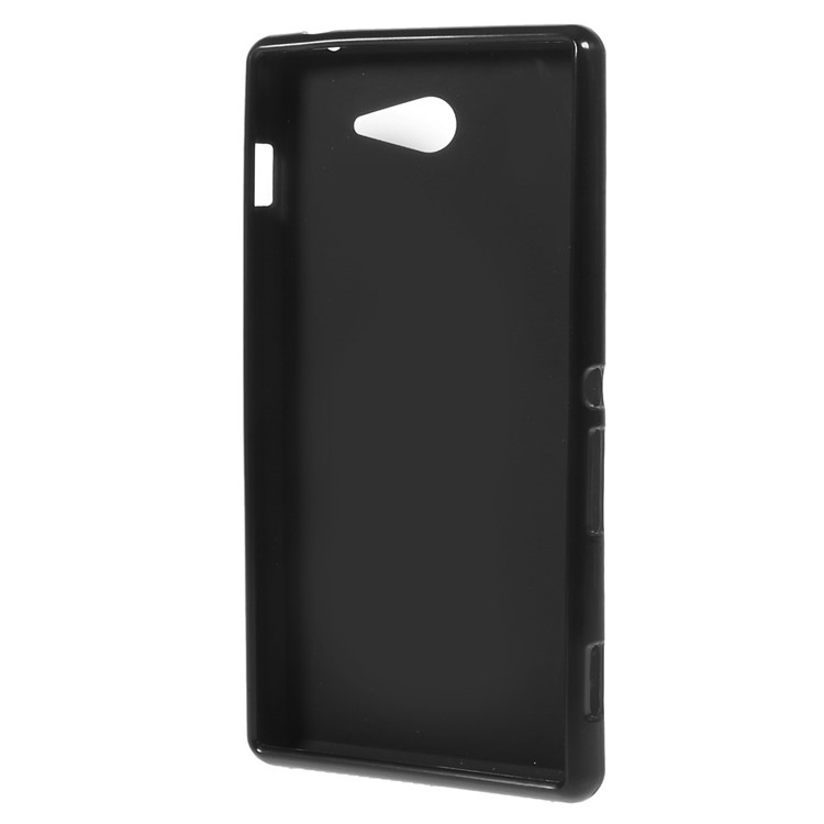 Black Double-sided Frosted TPU Skin Case for Sony Xperia M2 D2303 / M2 Dual D2302-3