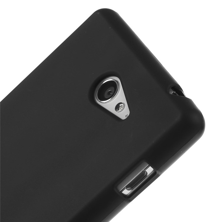Black Double-sided Frosted TPU Skin Case for Sony Xperia M2 D2303 / M2 Dual D2302-4