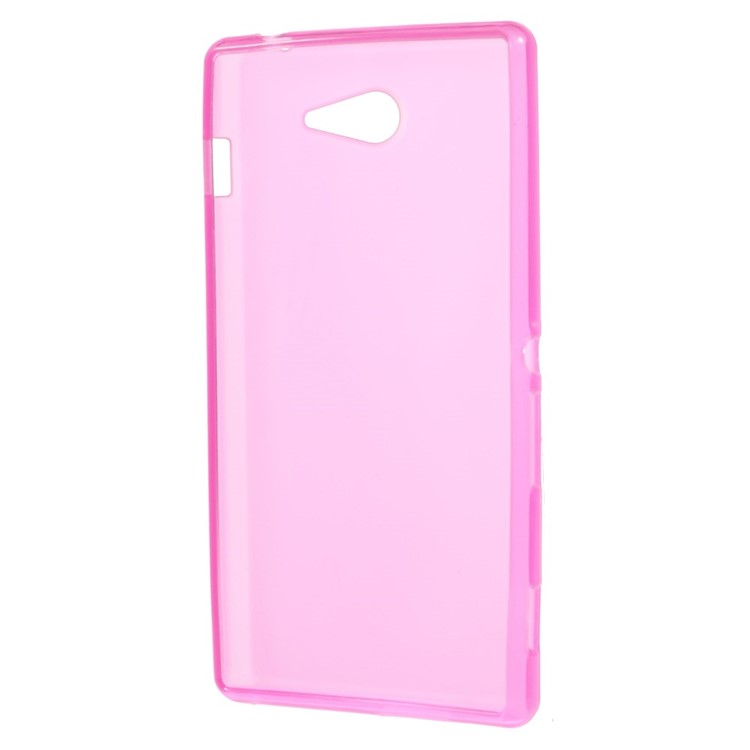 Rose Double-sided Frosted Flex TPU Case for Sony Xperia M2 D2303 / M2 Dual D2302-3