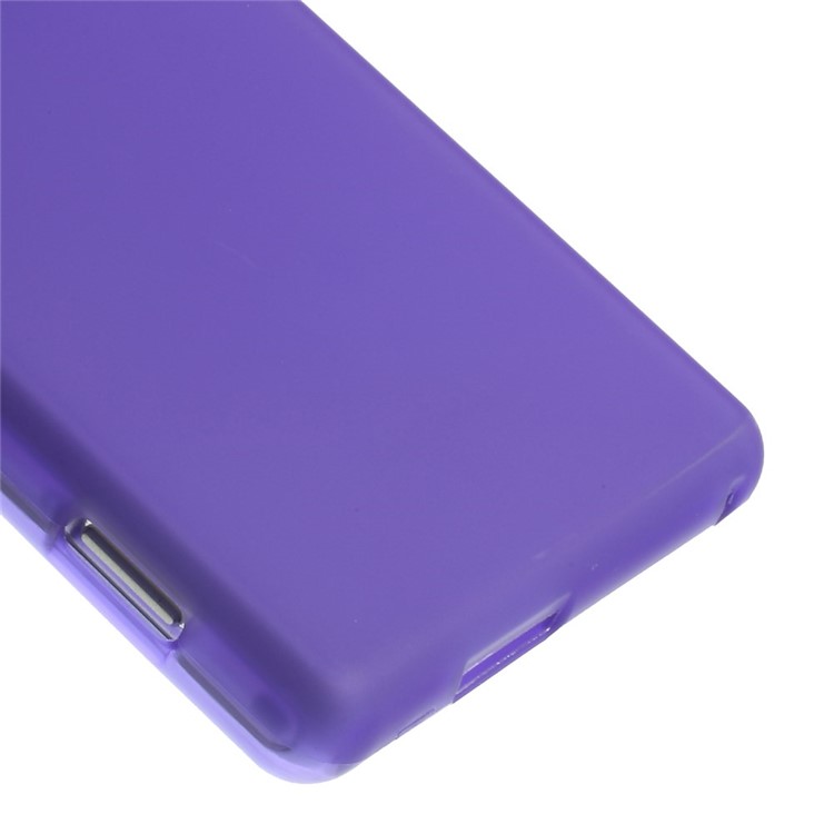 Purple Double-sided Frosted Gel TPU Cover for Sony Xperia M2 D2303 / M2 Dual D2302-5