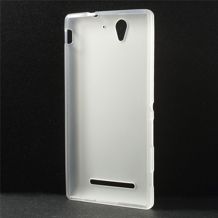 Matte Soft TPU Gel Case for Sony Xperia C3 D2533 / C3 Dual D2502 - White-2