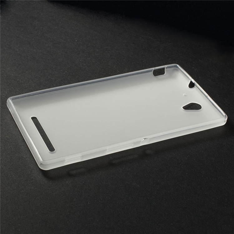 Matte Soft TPU Gel Case for Sony Xperia C3 D2533 / C3 Dual D2502 - White-3