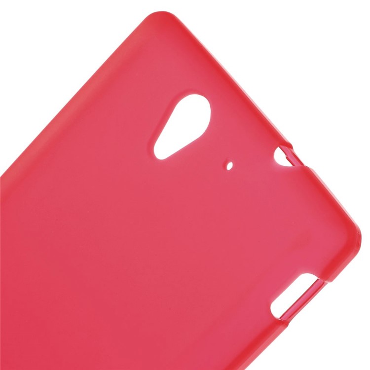 Matte Soft TPU Skin Cover for Sony Xperia C3 D2533 / C3 Dual D2502 - Red-4