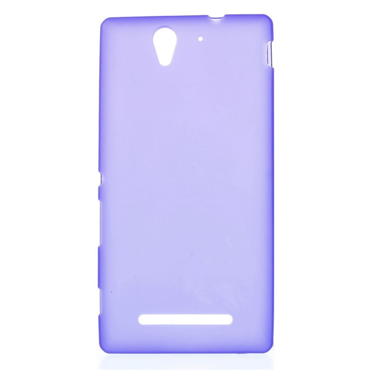 For Sony Xperia C3 D2533 / C3 Dual D2502 Matte TPU Gel Shell - Purple-1