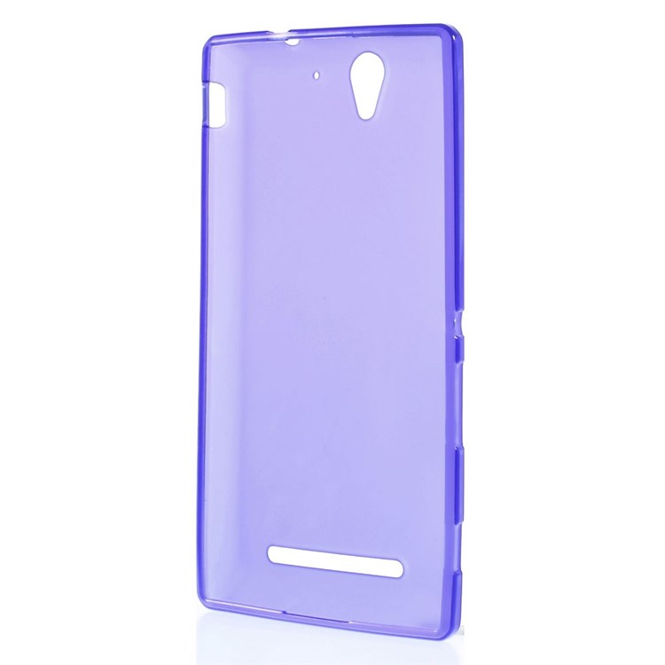 For Sony Xperia C3 D2533 / C3 Dual D2502 Matte TPU Gel Shell - Purple-2
