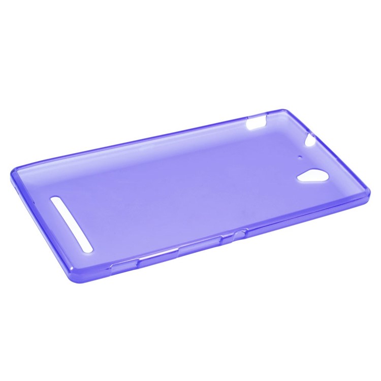 For Sony Xperia C3 D2533 / C3 Dual D2502 Matte TPU Gel Shell - Purple-3