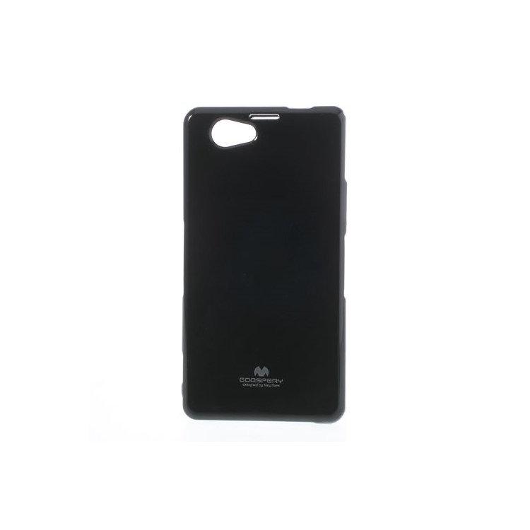 Mercury Glittery Powder TPU Jelly Case for Sony Xperia Z1 Compact D5503 - Black-1