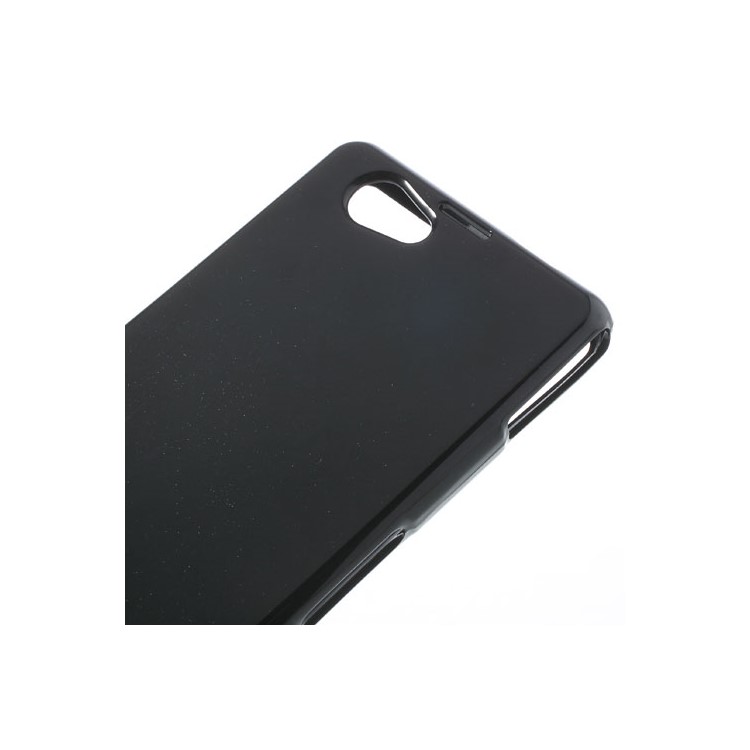 Mercury Glittery Powder TPU Jelly Case for Sony Xperia Z1 Compact D5503 - Black-4