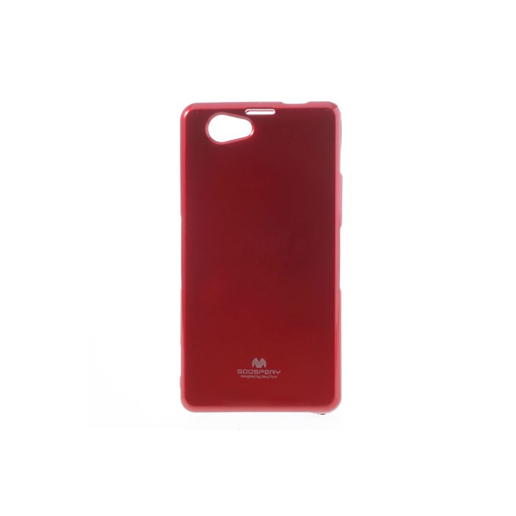 Mercury for Sony Xperia Z1 Compact D5503 Glittery Powder TPU Skin Cover - Red-1