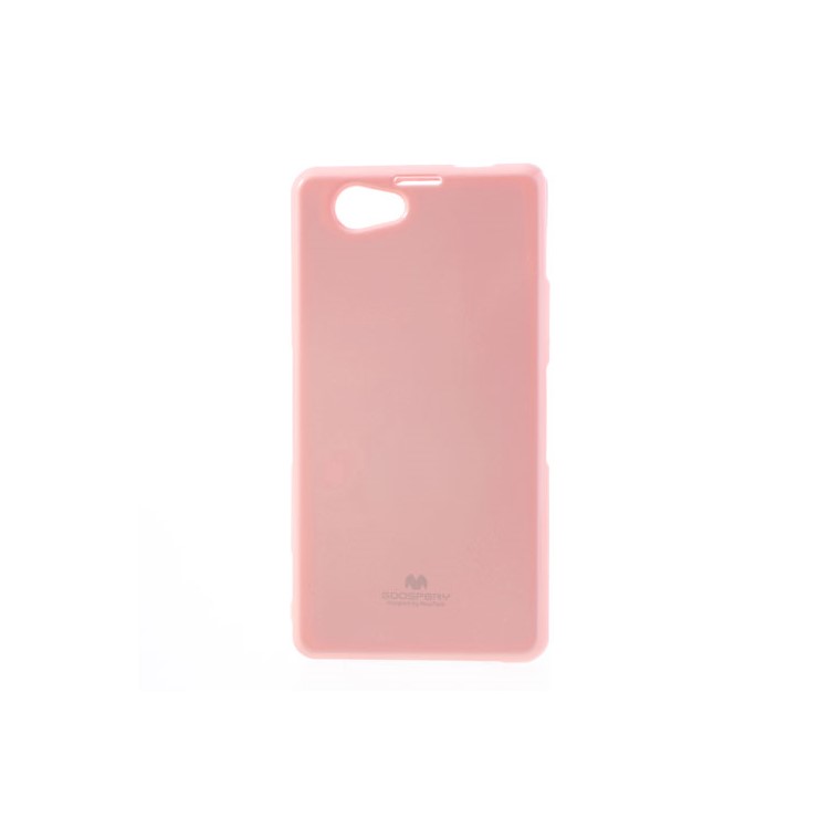 Mercury Glittery Powder Soft TPU Case for Sony Xperia Z1 Compact D5503 - Pink-1