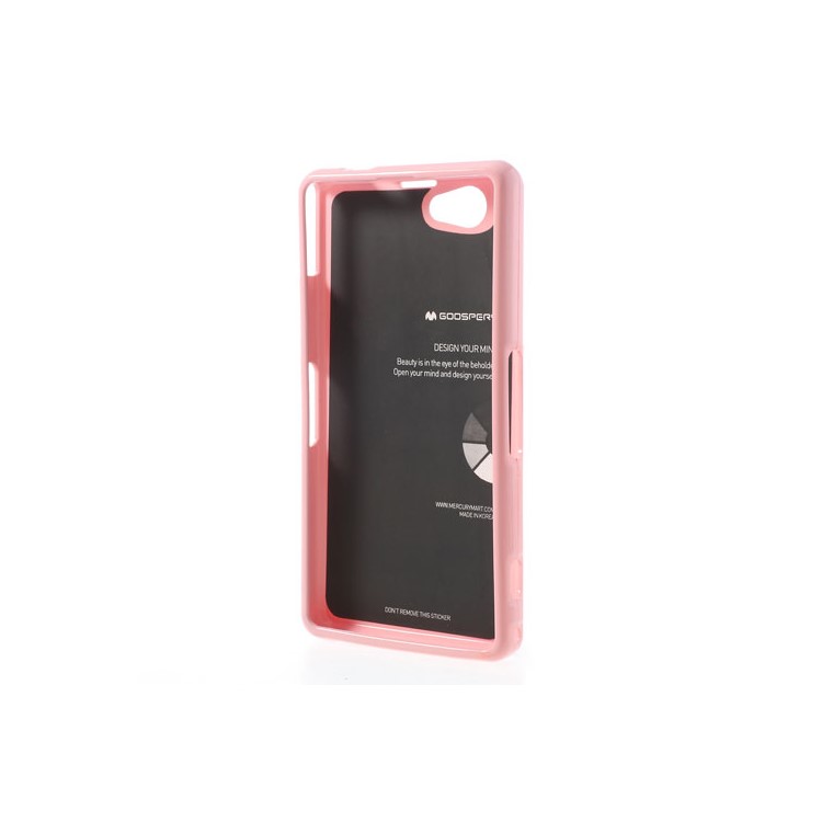 Mercury Glittery Powder Soft TPU Case for Sony Xperia Z1 Compact D5503 - Pink-3