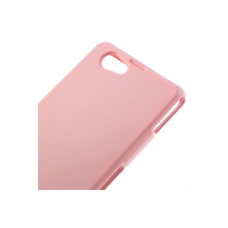 Mercury Glittery Powder Soft TPU Case for Sony Xperia Z1 Compact D5503 - Pink-4