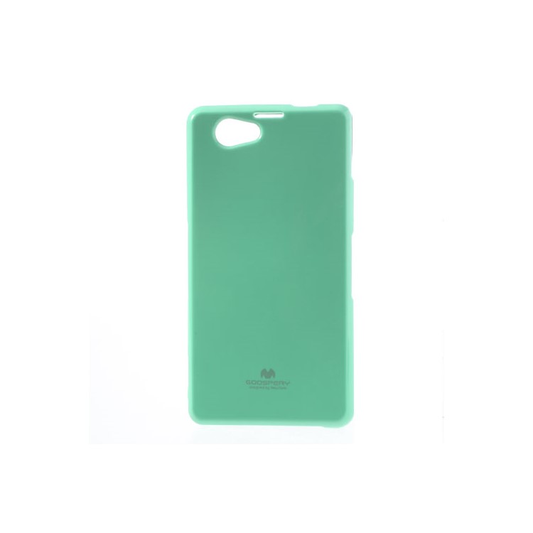 Mercury Glittery Powder TPU Back Case for Sony Xperia Z1 Compact D5503 - Cyan-1