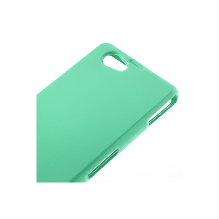 Mercury Glittery Powder TPU Back Case for Sony Xperia Z1 Compact D5503 - Cyan-4