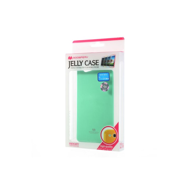 Mercury Glittery Powder TPU Back Case for Sony Xperia Z1 Compact D5503 - Cyan-6