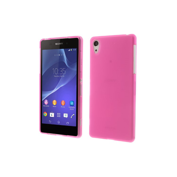 Rose Frosted TPU Skin Cover for Sony Xperia Z2 D6502 D6503 D6543-1