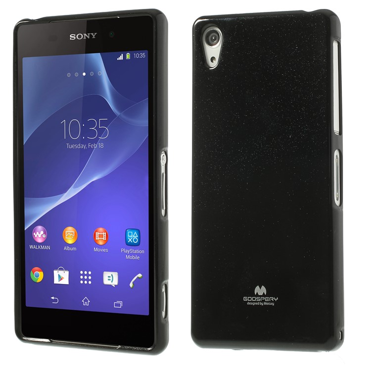 Black Mercury Goospery Pearl TPU Jelly Case for Sony Xperia Z2 D6502 D6543-1