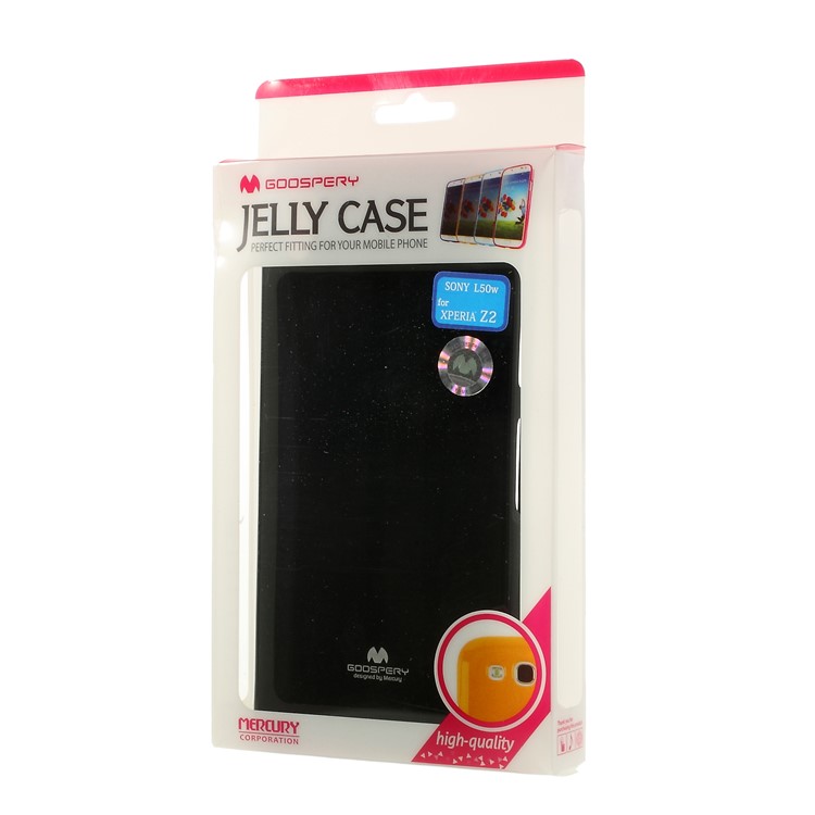 Black Mercury Goospery Pearl TPU Jelly Case for Sony Xperia Z2 D6502 D6543-6