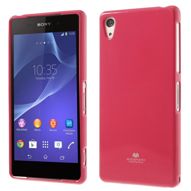 Rose Mercury Goospery Pearl Powder TPU Jelly Case for Sony Xperia Z2 D6502 D6503 D6543-1