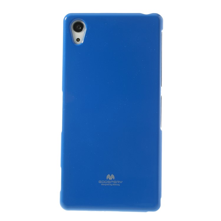 Dark Blue Mercury for Sony Xperia Z2 D6502 D6503 Shiny Pearl Powder TPU Gel Skin Cover-2