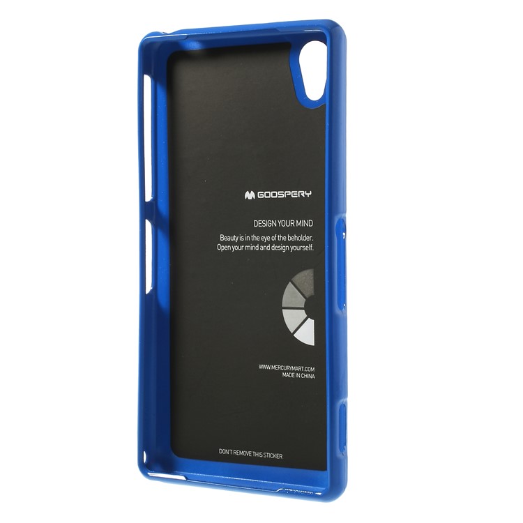 Dark Blue Mercury for Sony Xperia Z2 D6502 D6503 Shiny Pearl Powder TPU Gel Skin Cover-5