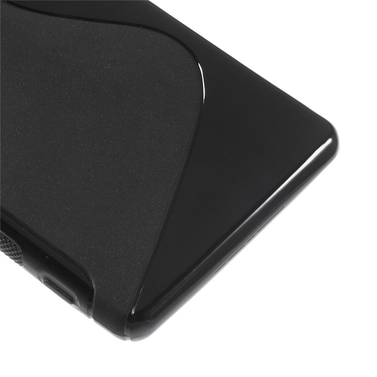 S Curved Pattern TPU Gel Case for Sony Xperia Z3 D6603 D6653 - Black-5