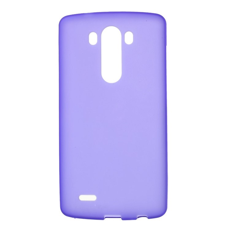 Purple Double-sided Matte TPU Back Case for LG G3 D850 LS990 (Glossy Edges)-1