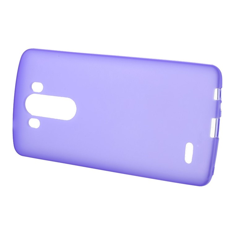 Purple Double-sided Matte TPU Back Case for LG G3 D850 LS990 (Glossy Edges)-3