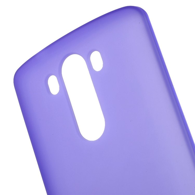Purple Double-sided Matte TPU Back Case for LG G3 D850 LS990 (Glossy Edges)-7