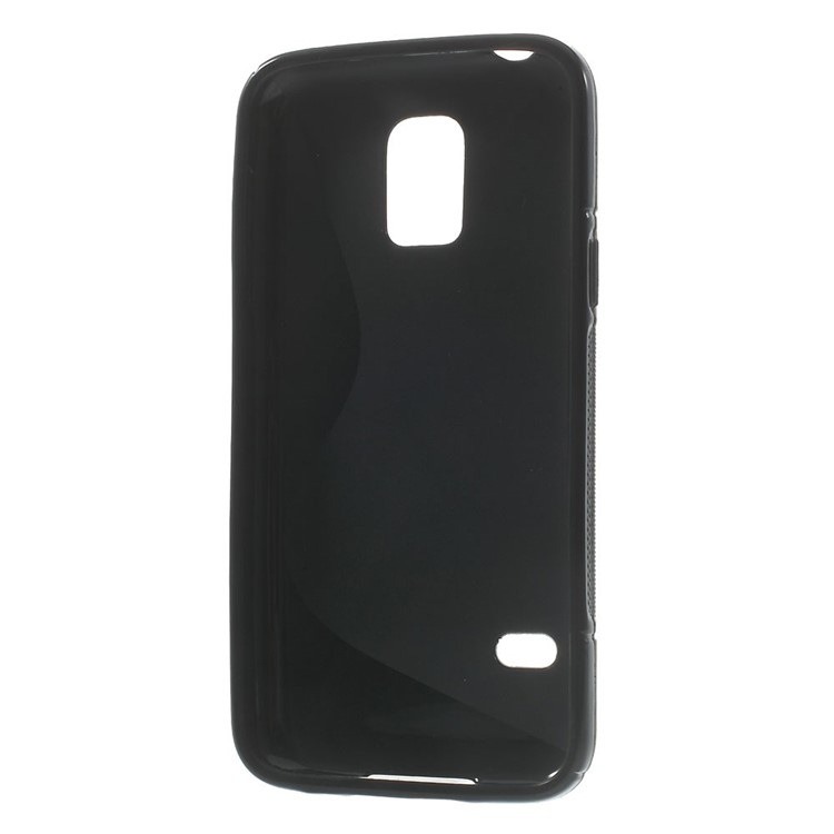 S Shape TPU Case Cover for Samsung Galaxy S5 mini G800 - Black-6