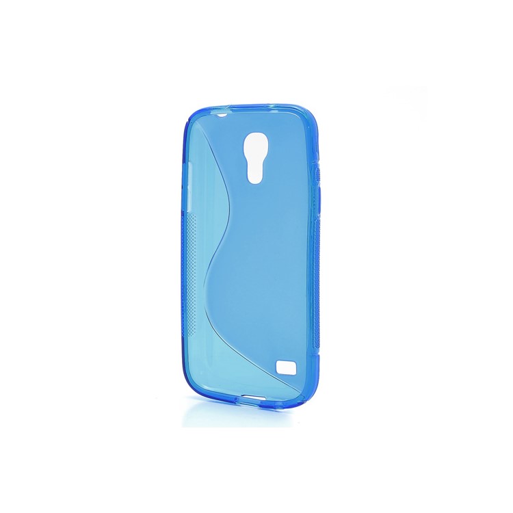 S Shape TPU Case Shell for Samsung Galaxy S4 mini I9190 I9192 I9195 - Blue-3