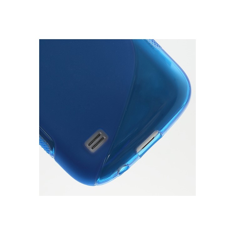 S Shape TPU Case Shell for Samsung Galaxy S4 mini I9190 I9192 I9195 - Blue-5