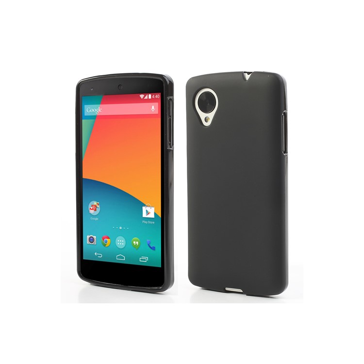 Black for LG Nexus 5 Frosted TPU Gel Case-1