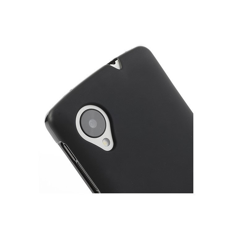Black for LG Nexus 5 Frosted TPU Gel Case-3