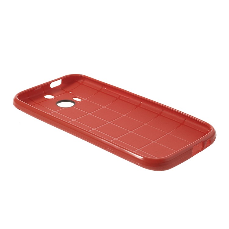 Red Concave Dots Design Flexible TPU Cover for HTC One M8-4